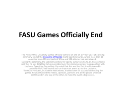 FASU Games Officially End