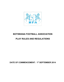 botswana football association play rules and regulations