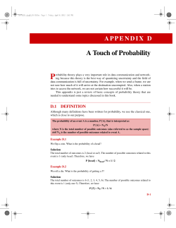 A Touch of Probability
