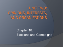 Unit Two: Opinions, Interests, and organizations