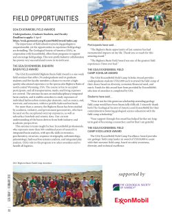 FIeLD OPPORTUNITIeS - Geological Society of America