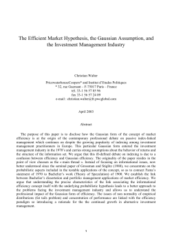 an history of the efficient market concept in the financial market