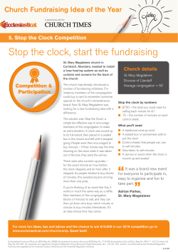 Stop the clock, start the fundraising