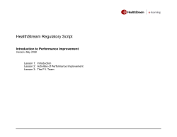 Introduction to Performance Improvement