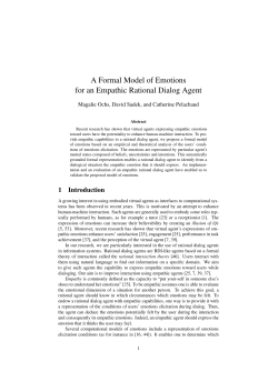 A Formal Model of Emotions for an Empathic Rational Dialog Agent