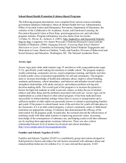 Evidence-Based Programs