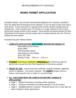 Student Work Permit Document