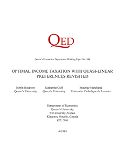 optimal income taxation with quasi