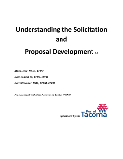 Understanding the Solicitation and Proposal