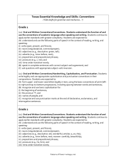 Texas Essential Knowledge and Skills: Conventions