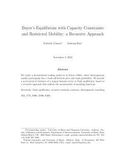 Buyer`s Equilibrium with Capacity Constraints and Restricted