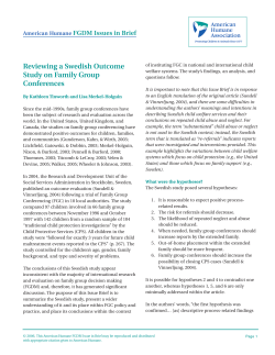 Reviewing a Swedish Outcome Study on Family Group Conferences