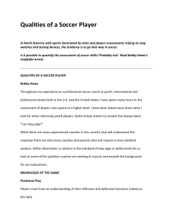 Qualities of a Soccer Player