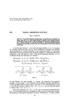 PARTIAL ABSORPTION FUNCTION 1. Let the unit interval I: = [0, 1