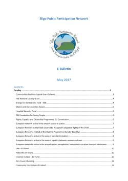 May 2017 - Sligo PPN