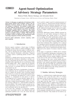 Agent-based Optimization of Advisory Strategy Parameters