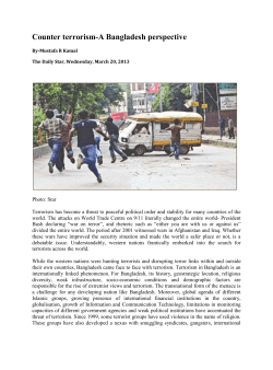 Counter terrorism-A Bangladesh perspective