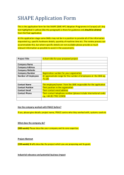 Technical and business requirements