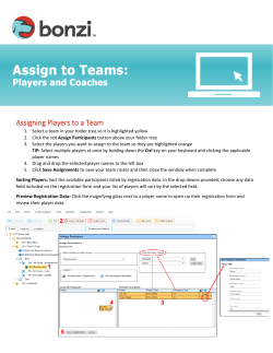 Assigning Players to a Team