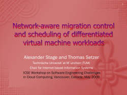 Network-aware migration control and scheduling of