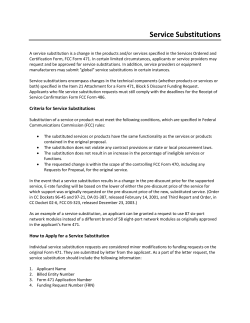 Service Substitutions - E