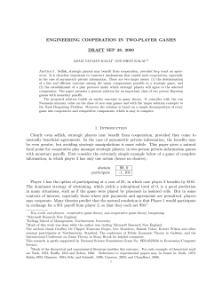 Engineering Cooperation in Two-Player Games