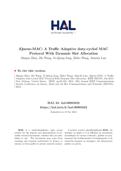 iQueue-MAC: A Traffic Adaptive duty-cycled MAC - HAL