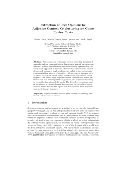 Extraction of User Opinions by Adjective-Context