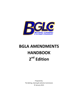 BGLA AMENDMENTS HANDBOOK