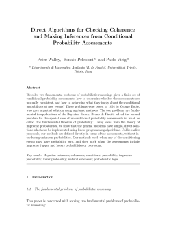 Direct Algorithms for Checking Coherence and Making Inferences