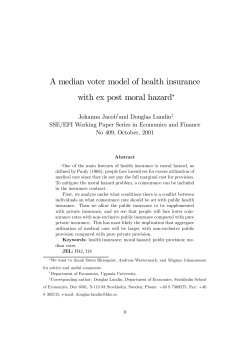 A median voter model of health insurance with