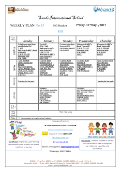 KG Section KG1 - Sands International School