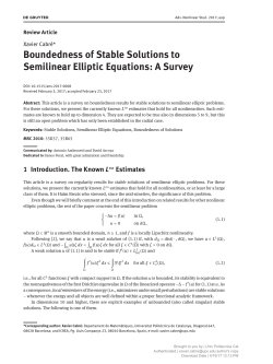 Boundedness of Stable Solutions to Semilinear