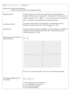 Date: Click here to enter text. Section: 5.4 Objective(s): Graph