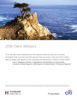 2016 Client Advisory
