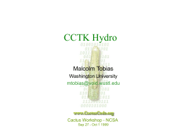 CCTK Hydro