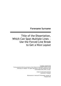 Dissertation template