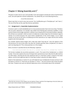 Chapter 4 Mixing Assembly and C1