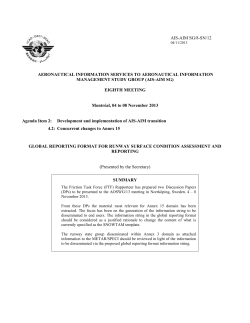Global Reporting Format For Runway Surface Condition