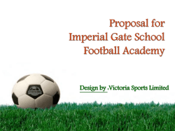Proposal for Trem Football Academy an initiative of