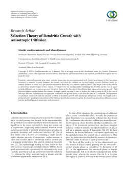 Selection Theory of Dendritic Growth with Anisotropic Diffusion