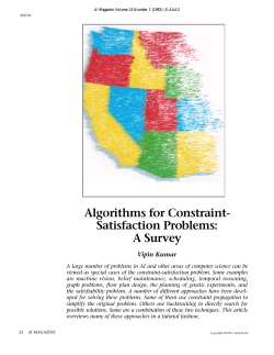 Algorithms for Constraint-Satisfaction Problems
