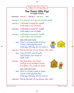 Three Little Pigs Plays for Every Day