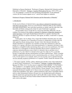 "Preference`s Progress: Rational Self-Alteration and the