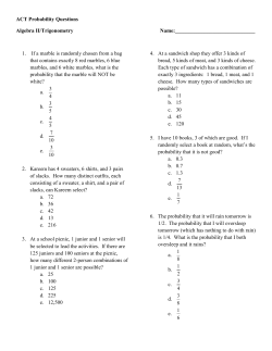 ACT Probability Questions