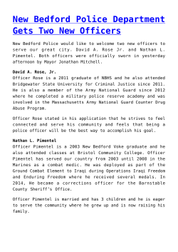 New Bedford Police Department Gets Two New Officers