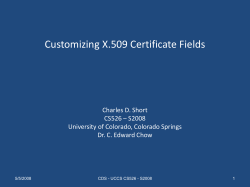 Customizing X.509 Certificate Fields