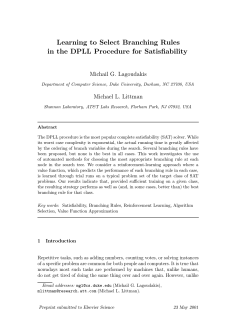 Learning to Select Branching Rules in the DPLL Procedure for
