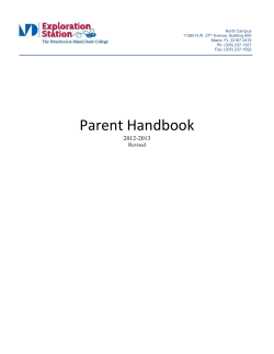 Parent Handbook - Miami Dade College