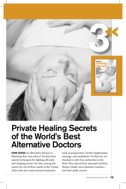 Private Healing Secrets of the World`s Best Alternative Doctors